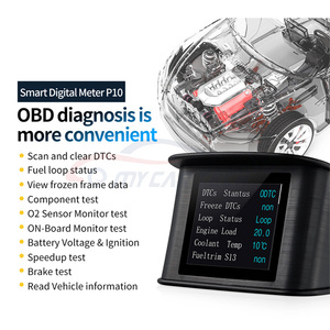 Mycartech เครื่องมือวัดระดับอัจฉริยะ, เครื่องวัด <span class=keywords><strong>P10</strong></span> <span class=keywords><strong>Obd2</strong></span>จอแสดงผลแบบ HUD มีสัญญาณเตือนความเร็วสูงใช้คอมพิวเตอร์วินิจฉัยปัญหาการเดินทาง - Product Image 2