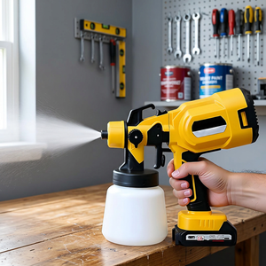 Pistola de Pintura Inalámbrica HVLP de 21V, 900ml, Portátil, Eléctrica, a Batería, para Muebles, Cercas, Paredes - Product Image 3