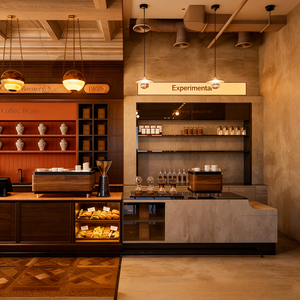 Mostrador de <span class=keywords><strong>Bar</strong></span> de Madera Maciza para Cafetería de Alta Gama, Funciona como Fondo de Exhibición para Pedidos y Estante para Exhibición de Utensilios - Product Image 3