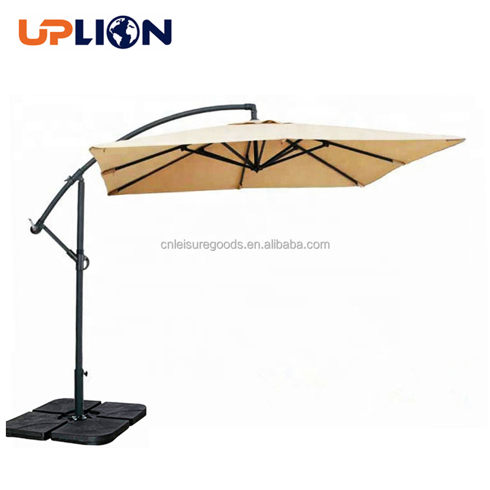 Uplion Luxury quality strong UV waterproof 2.5m Square outdoor hanging parasol sunshade umbrella parasol