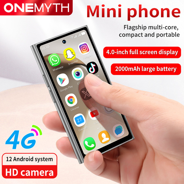 2026 New Phone S26pro Android 12 Mini Smartphone 4.0 Inch Quad Core 4G LTE Dual SIM Ultra Thin Unlocked Mobile Phone Wholesale