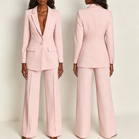 Ensemble deux pièces blazer femme sur mesure, fabrication OEM/ODM, streetwear professionnel, logo personnalisé, couleur du tissu, faible MOQ, vêtement de bureau