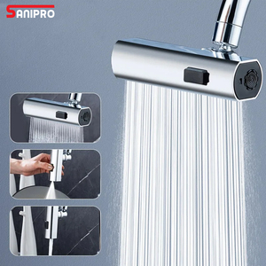 <span class=keywords><strong>SANIPRO</strong></span> Bec d'extension 3 en 1 en laiton pour évier de cuisine, robinet universel, rallonge de robinet en cascade pour laver les légumes et les fruits - Product Image 1