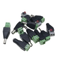 Adaptateur secteur cc sans vis mâle femelle 5521 DC5.5 * 2.1/2.5mm prise d'alimentation câble rapide connecter accessoires pour alimentation LED CCTV