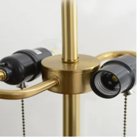 Interrupteur à pied pour lampe de sol, interrupteur à fermeture éclair, double support de lampe pour lampes de table, support d'interrupteur à tirette, adaptateur de douille d'ampoule
