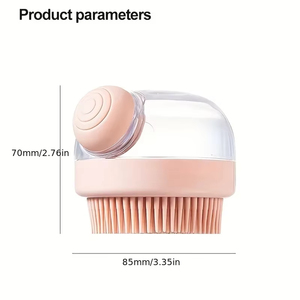 Silicone Pet Bath Brush with Soap Dispenser - Gentle <b>Massage</b> for Dogs and <b>Cats</b>, Easy Bathing and Grooming Solution - Product Image 6