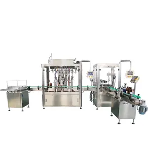 High Speed Fully Line Automatic Essential Oil Small Perfume Cosmetic Bottle Filling Capping Packing Machine