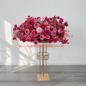 Usine de fleurs artificielles DKB, vente en gros de boules de fleurs artificielles en soie pour centre de table de mariage, décoration de table de mariage - Product Image 2