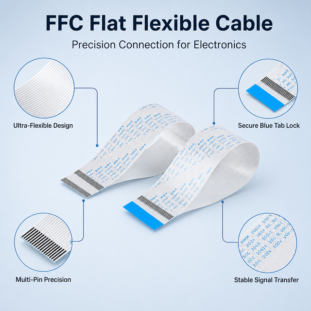 5pcs 4-Pin Flexible Flat Cable (FFC) Ribbon 1mm Pitch 300mm AWM 20624 80C 60V VW-1 Electronic Applications 1mm Wiring Harness