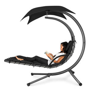 Columpio <span class=keywords><strong>colgante</strong></span> de acero portátil de alta calidad <span class=keywords><strong>con</strong></span> sombrillas, tumbonas de jardín impermeables para exteriores para sala de estar - Product Image 1