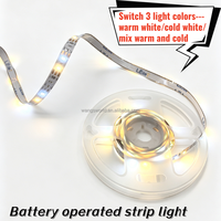 Nouvelles bandes lumineuses LED à piles avec 3 couleurs de lumière, bande lumineuse 2835smd, éclairage arrière pour téléviseur et miroir, pour intérieur