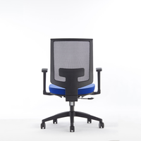 Chaise de bureau ergonomique à dossier mi-haut en PU et tissu maillé, avec roulettes, pour la maison et le bureau – Vente directe usine