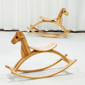 Cheval à <span class=keywords><strong>bascule</strong></span> <span class=keywords><strong>en</strong></span> <span class=keywords><strong>bois</strong></span> massif pour enfants, chaise à <span class=keywords><strong>bascule</strong></span> pour les enfants de 4 à 6 ans, cadeau de Noël - Product Image 3