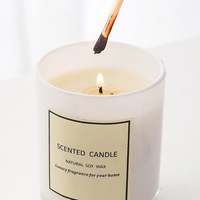 Vente en gros de pots à bougie blancs vides de luxe personnalisés de 4oz 7oz 10oz 14oz de luxe avec couvercles et boîte en bambou