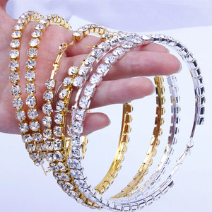 StoneFans con strass lucido grandi orecchini a cerchio - Product Image 3