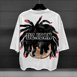 Camiseta gráfica informal de verano de alta calidad, Camiseta de cuello redondo con serigrafía, ropa de calle Unisex de gran tamaño, fabricante de camisetas - Product Image 2