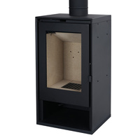 Cheminée en bois autoportante moderne avec une capacité de chauffage de 8 kW pour salon et chambre à coucher, utilisation en intérieur