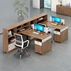 Bureau de direction moderne de luxe convertible et modulaire, extensible, avec panneaux, en bois, prix de gros - Product Image 4
