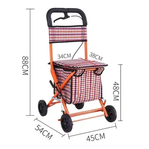 Medical Service 4 Wheels Walker Rollator With Shopping Cart For Elderly Person