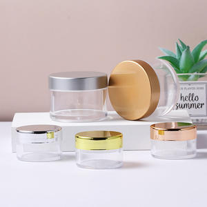 <b>Plastic</b> Jars Transparent Round Wide Mouth 15ml 30ml 60ml 150ml For Cosmetic Creams <b>Packaging</b> PS Material - Product Image 2