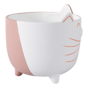 Vaso in ceramica con piedini a forma di baffi di gattino per decorazioni per la casa, interno ed esterno. - Product Image 3