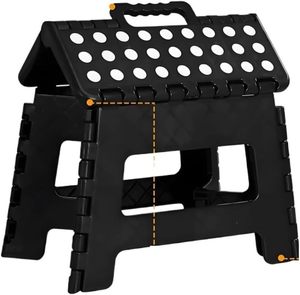 Colored Minimalist Foldable Plastic Child <b>Stool</b>-Sturdy for Kids Bedroom & School Use - Product Image 1