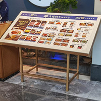 Afficheur lumineux pour menu de restaurant, présentoir LED pour menu, présentoir de sol pour devanture de magasin, présentoir de commande, présentoir de plats