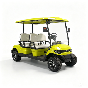 Carrito de Golf Eléctrico Personalizado Multicolor Amarillo Limón para 4 Pasajeros - Product Image 1