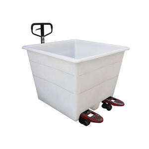 1200L court délai de livraison chariot élévateur bac en vrac 1410mm Dia X 935mm hauteur 375 Gal capacité antirouille étanche HDPE rotomoulage - Product Image 4