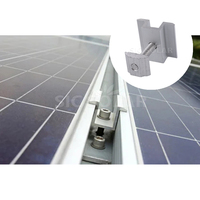 Support de fixation de toit réglable en aluminium pour panneaux solaires - Pince centrale en aluminium pour toiture