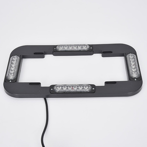 Nouveau 13.7 ''LED voiture plaque d'immatriculation cadre balise lumière stroboscopique <span class=keywords><strong>clignotant</strong></span> avertissement barres lumineuses pour véhicules américains et européens - Product Image 4