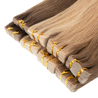 Rambut Manusia Asli 100% Tanpa Proses, Terlaris, Tape Invisible Injected 20pcs/pack, Ekstensi Rambut Tape Invisible