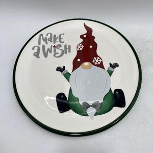 Plato cuadrado de cerámica de <span class=keywords><strong>8</strong></span> pulgadas para dulces de Papá Noel - Product Image 5