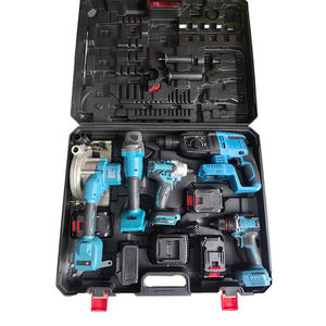 Kit Combiné d'Outils Électriques Sans Fil 21V Moteur Brushless Perceuse <span class=keywords><strong>à</strong></span> Percussion Clé Meuleuse d'Angle Machine <span class=keywords><strong>à</strong></span> Couper Cinq Pièces Coffret Robuste OEM - Product Image 1