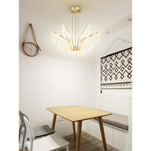 Lampe LED papillon de style nordique minimaliste moderne, luminaire créatif unique pour table à manger/bar, lustre artistique tendance - Product Image 1