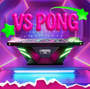 Table <span class=keywords><strong>d</strong></span>'arcade interactive HEROVR pour <span class=keywords><strong>2</strong></span> joueurs, grand écran, <span class=keywords><strong>jeu</strong></span> de Pong, machine à lancer de bière, acier inoxydable, LED 16 couleurs pour clubs - Product Image 6