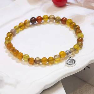 Bracelet de perles d'agate naturelle de 6 mm, 33 perles élastiques, perles de prière musulmanes, Misbaha islamique, cadeau du Ramadan - Product Image 1