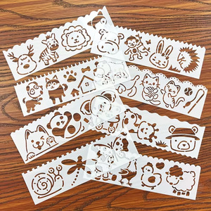8 pochoirs d'animaux mignons pour la peinture, modèles <span class=keywords><strong>de</strong></span> dessin réutilisables pour le bois, les murs, les tissus, les loisirs créatifs pour enfants, la décoration intérieure - Product Image 2