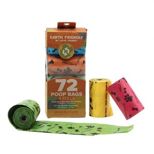 Sacs à déjections pour animaux de compagnie, respectueux de l'environnement, avec senteurs personnalisées, parfum lavande, 72 sacs, 4 rouleaux, biodégradables, compostables - Product Image 2