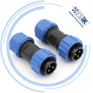 Connecteur de raccordement circulaire fileté étanche IP68 WEIPU Série SP SP17, fiche de câble en plastique anti-poussière - Product Image 5