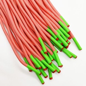 شعار مطبوع بوليستر برباط بغطاء رأس مع أطراف دانتيل سيليكون مسطح حبل عصري لأربطة الحذاء - Product Image 4