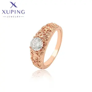 XUPING joyería moda fabricantes profesionales 14K 18K 24K chapado en oro cobre joyería moda joyería anillos