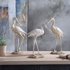 Custom Wholesale Resin Artificial Animal Bird Crane Figurine Flamingo Object for Indoor Home Decor