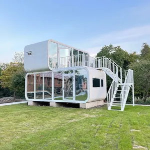 Capsule Apple Cabin Luxury House Villa 40ft Shipping Prefab Container Homes 3 4 Bedroom Prefabricated House