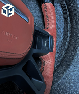 Volant en cuir perforé en fibre de carbone LED pour Land Rover Sport Range <span class=keywords><strong>SVR</strong></span> L494 L405 <span class=keywords><strong>Evoque</strong></span> Volant en fibre de carbone - Product Image 6