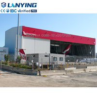 Hangar d'avion préfabriqué industriel en acier léger galvanisé avec conception CAO 3D