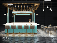 Meubles de comptoir de café personnalisés 2022, designs modernes de kiosque de café pour centre commercial, comptoir de bar à café à vendre
