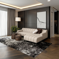 Combinaison d'autocollants 3D P2 MDF haut de gamme de luxe léger Ensemble de table basse Meubles d'art créatif pour le salon