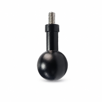 Adaptateur de montage à tête sphérique de 25 mm en alliage d'aluminium avec vis en acier inoxydable 1/4-20 pour support d'appareil photo, moniteur ou éclairage