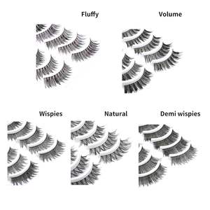 MUSELASH 50 Pares de Pestañas Postizas Profesionales 100% Hechas a Mano, Demi Wispies, Volumen, Multipacks, 5 Estilos, Set de Pestañas de 10mm, Naturales y Glamurosas - Product Image 1